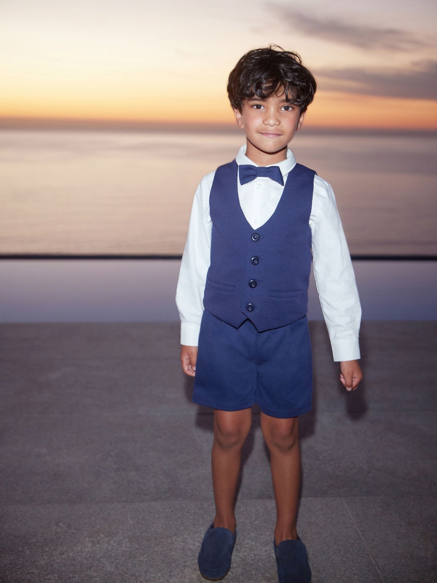 Dsiney Kidz - Angel & Rocket Blue Maddox Pleat Front Smart Shorts image 2