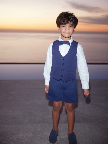 Dsiney Kidz - Angel & Rocket Blue Maddox Pleat Front Smart Shorts image 2
