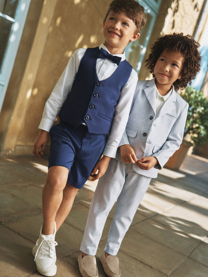 Dsiney Kidz - Angel & Rocket Blue Maddox Pleat Front Smart Shorts image 4