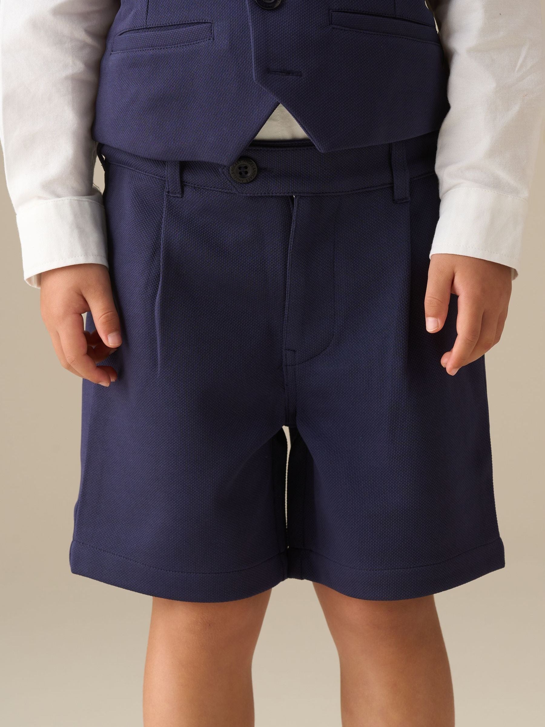 Dsiney Kidz - Angel & Rocket Blue Maddox Pleat Front Smart Shorts image 5