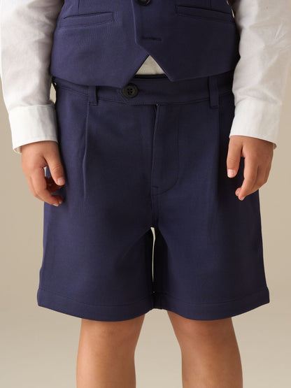 Dsiney Kidz - Angel & Rocket Blue Maddox Pleat Front Smart Shorts image 5