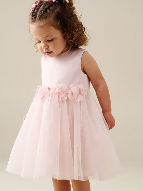 Angel & Rocket Pink Juno Blush Flower Waist Dress image 1