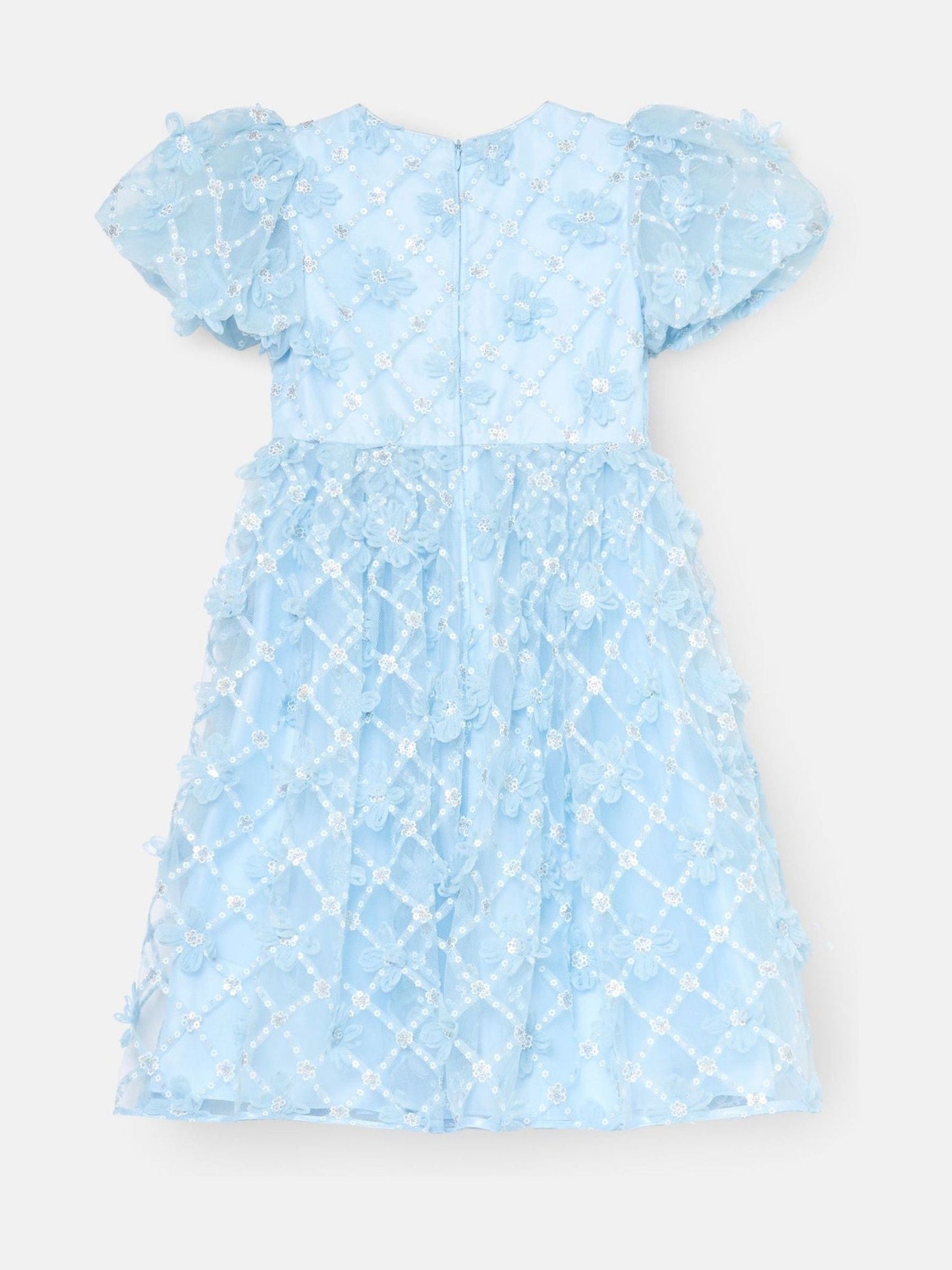 Angel & Rocket Blue Francine Embellished Puff Sleeve Dress image 7