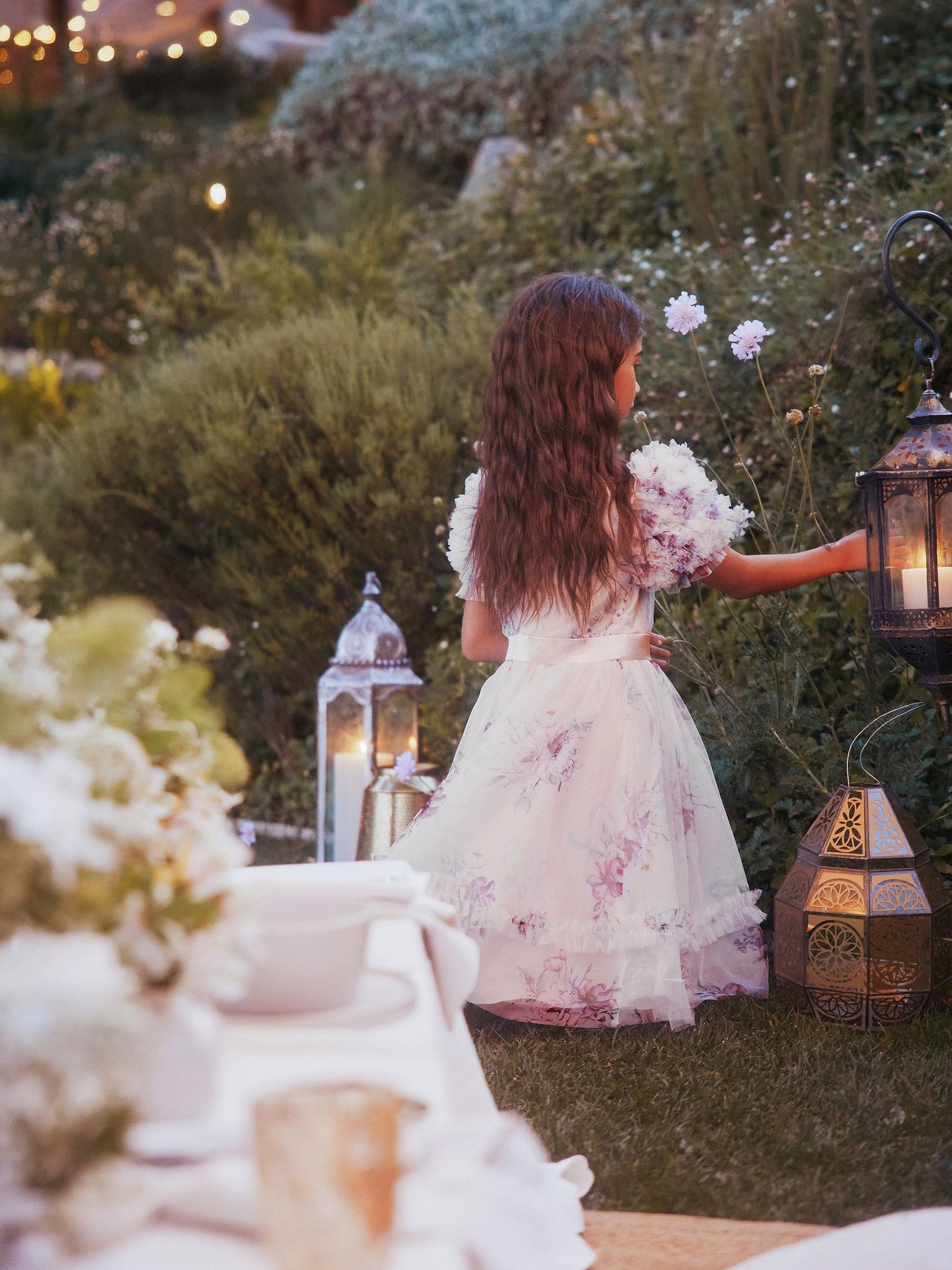 Angel & Rocket Pink Florence Blush Ruffle Sleeve Mesh Dress image 8