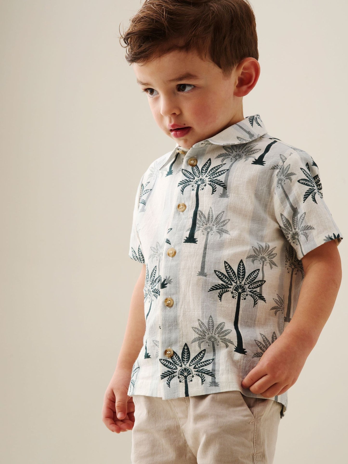 Dsiney Kidz - Angel & Rocket Blue Jamie Palm Stripe Short Sleeve Shirt image 2