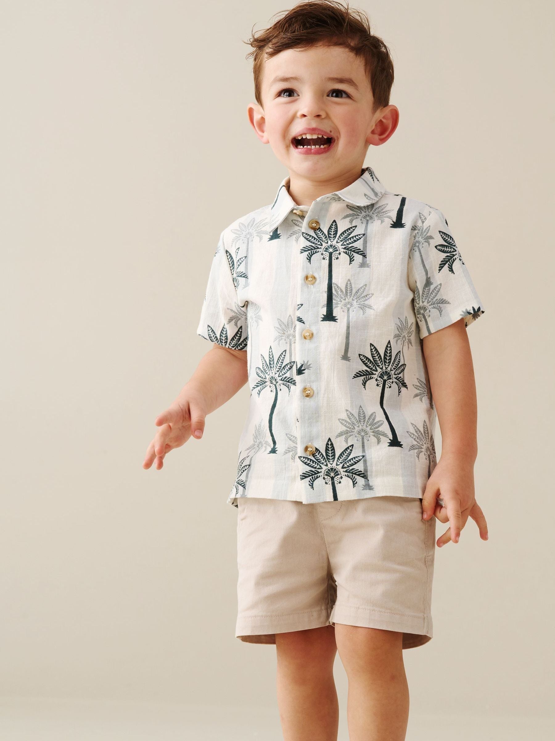 Dsiney Kidz - Angel & Rocket Blue Jamie Palm Stripe Short Sleeve Shirt image 4
