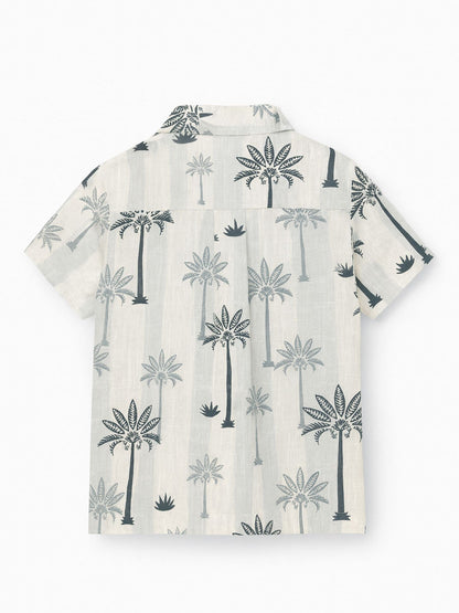 Dsiney Kidz - Angel & Rocket Blue Jamie Palm Stripe Short Sleeve Shirt image 6