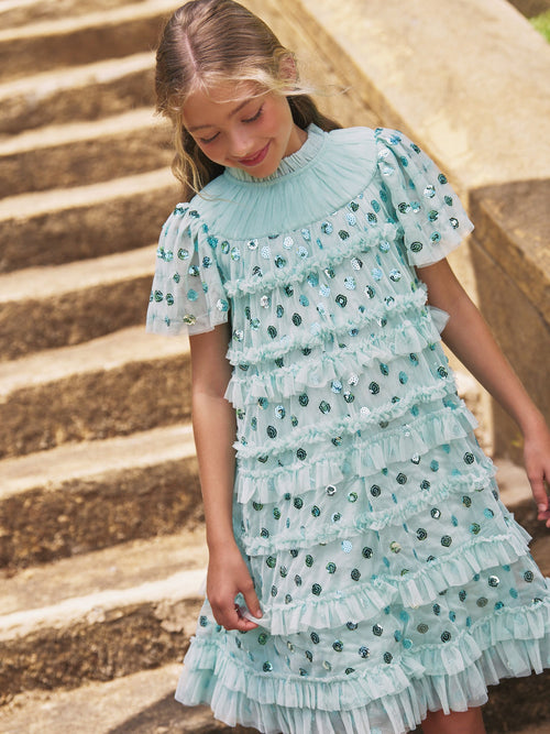 Dsiney Kidz - Angel & Rocket Green Bea Mesh Frill Dress image 1