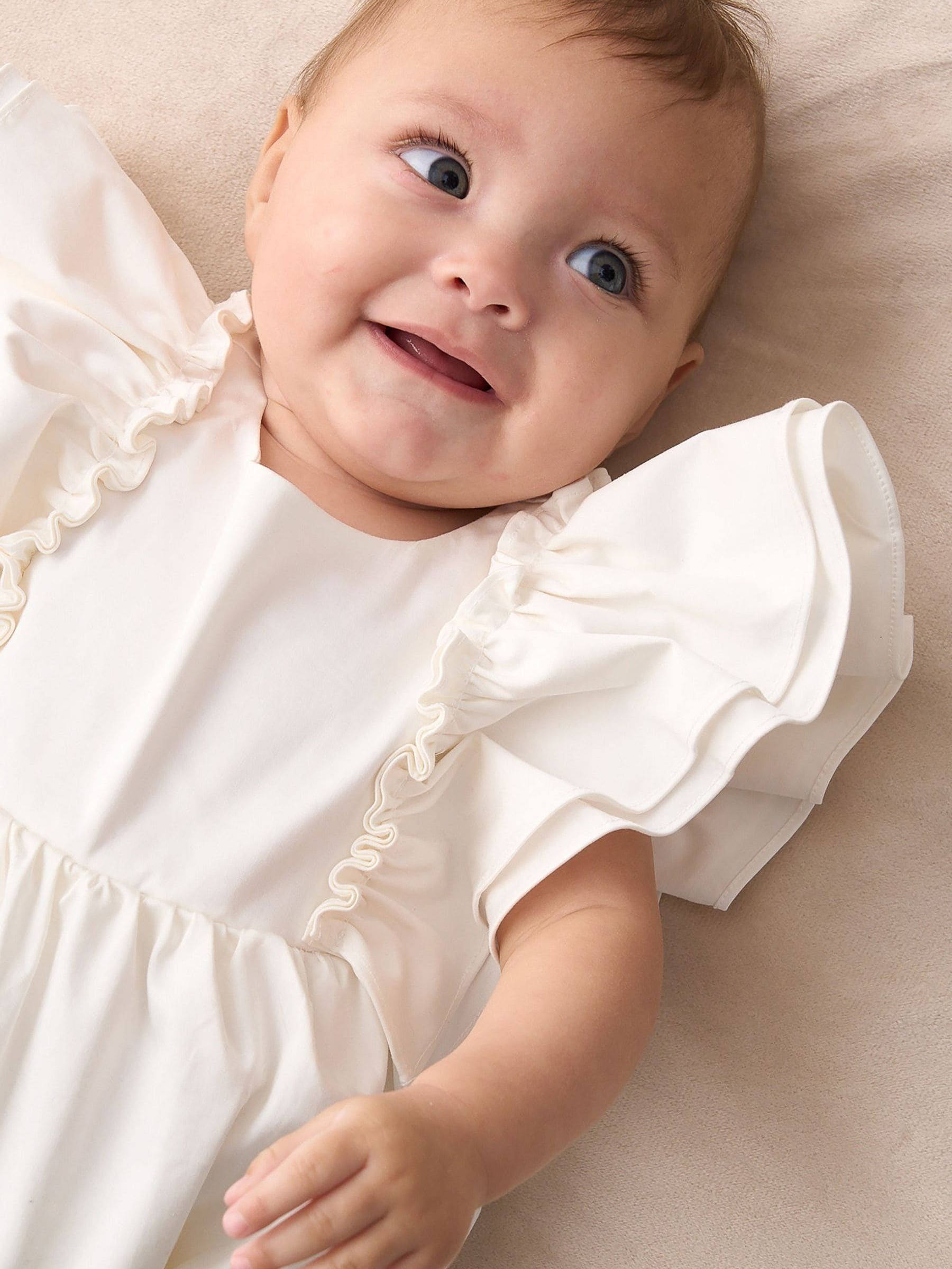 Angel & Rocket White Lily Double Frill Sleeve Romper image 3