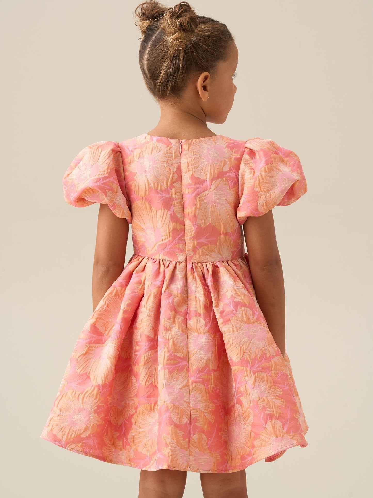 Angel & Rocket Pink Georgia Bow Jacquard Dress image 4