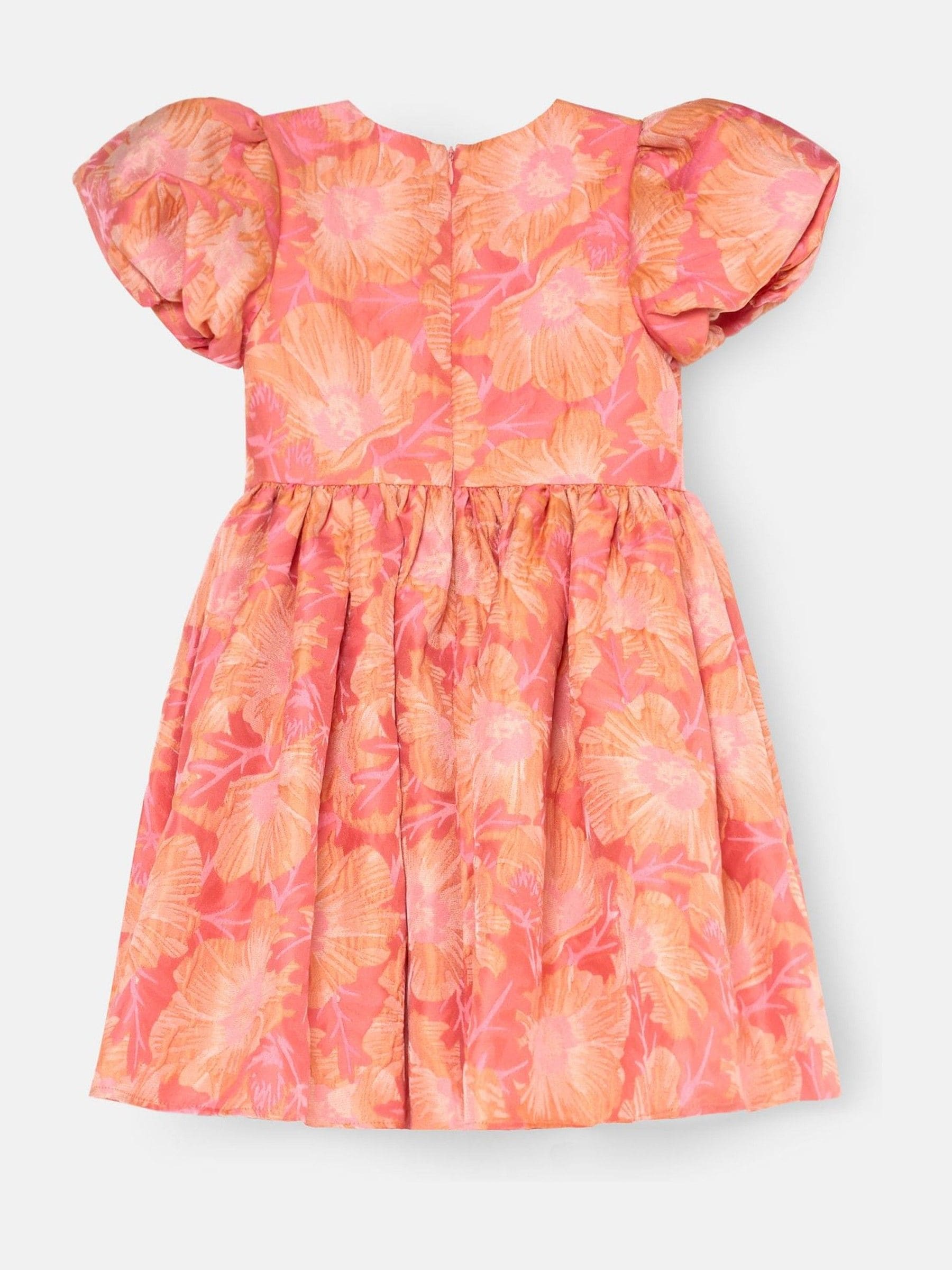 Angel & Rocket Pink Georgia Bow Jacquard Dress image 8