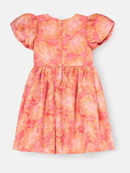 Angel & Rocket Pink Georgia Bow Jacquard Dress image 8