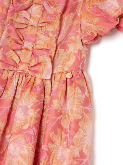 Angel & Rocket Pink Georgia Bow Jacquard Dress image 9