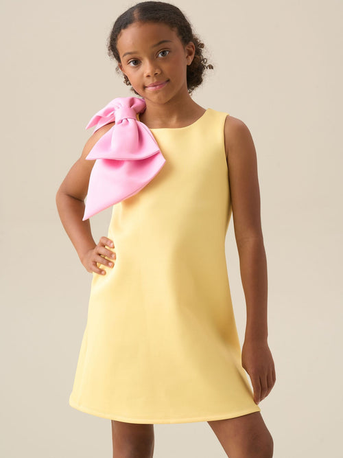 Dsiney Kidz - Angel & Rocket Yellow Thea Oversized Bow Shoulder Dress image 1
