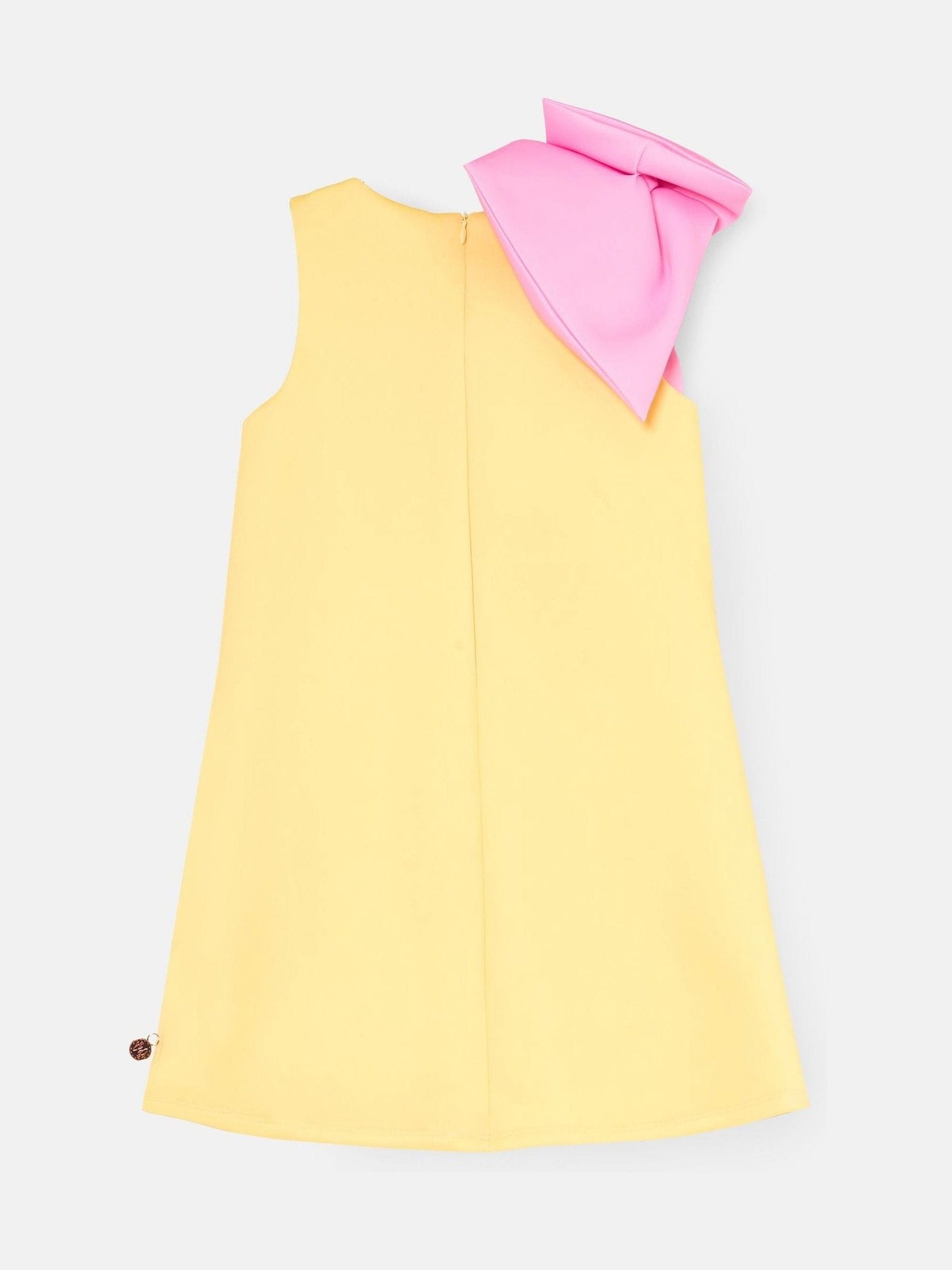 Angel & Rocket Yellow Thea Oversized Bow Shoulder Dress image 6
