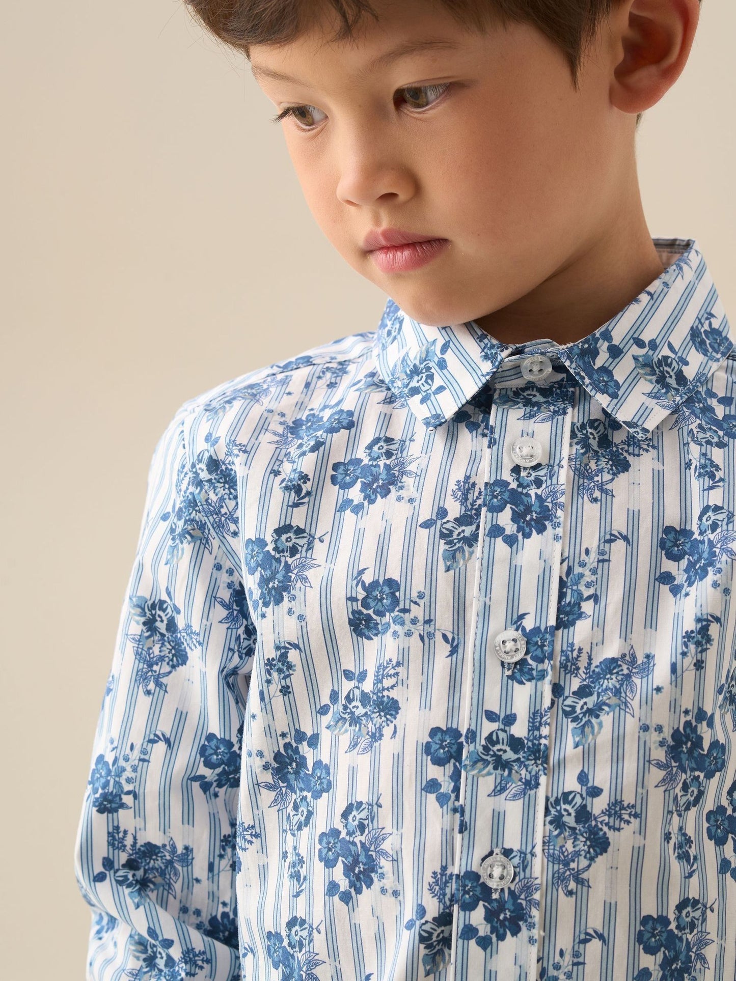 Dsiney Kidz - Angel & Rocket Blue/White Ollie Stripe Floral Shirt image 3