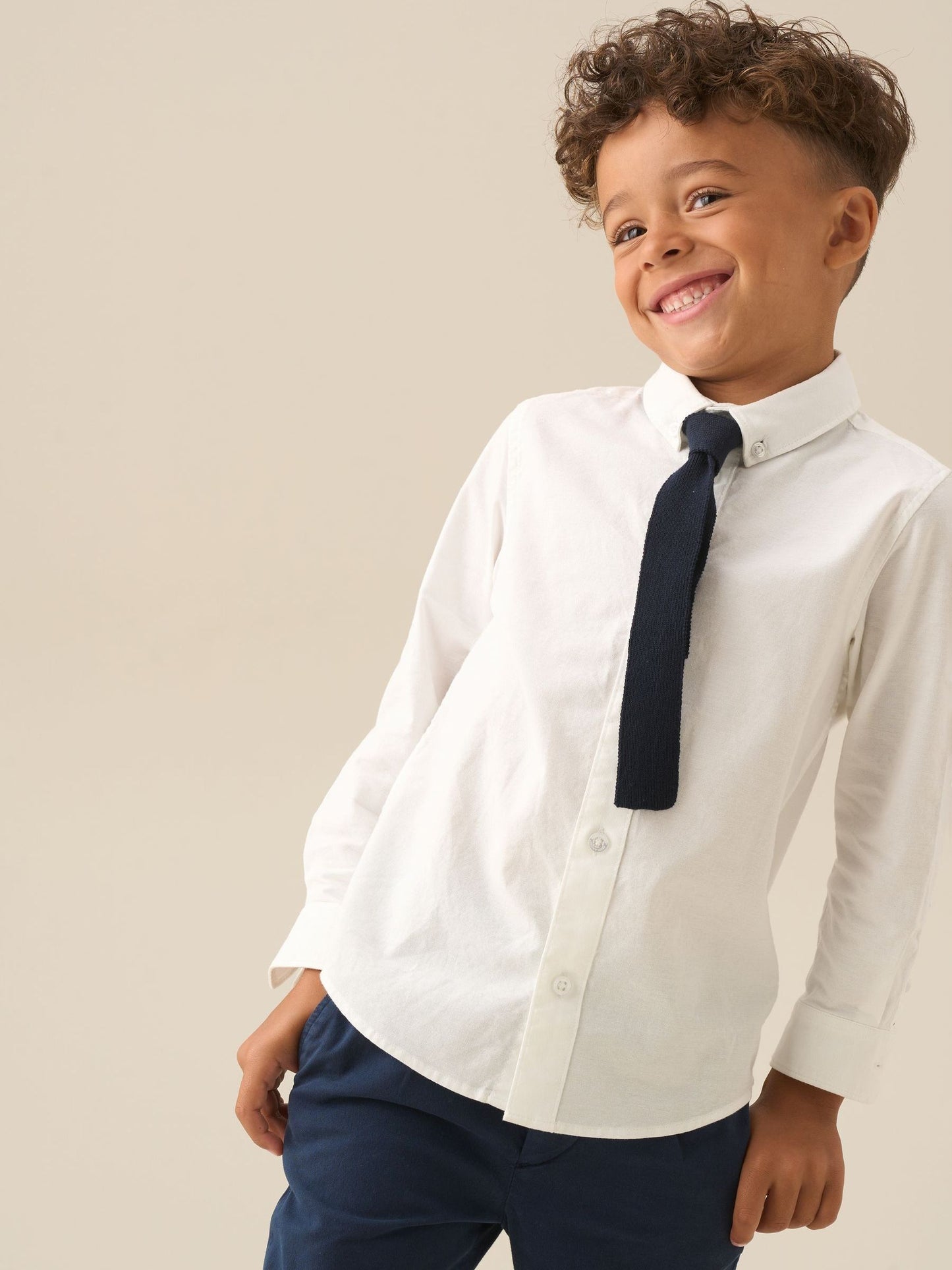 Dsiney Kidz - Angel & Rocket White Oscar Classic Oxford Shirt And Tie Set image 1