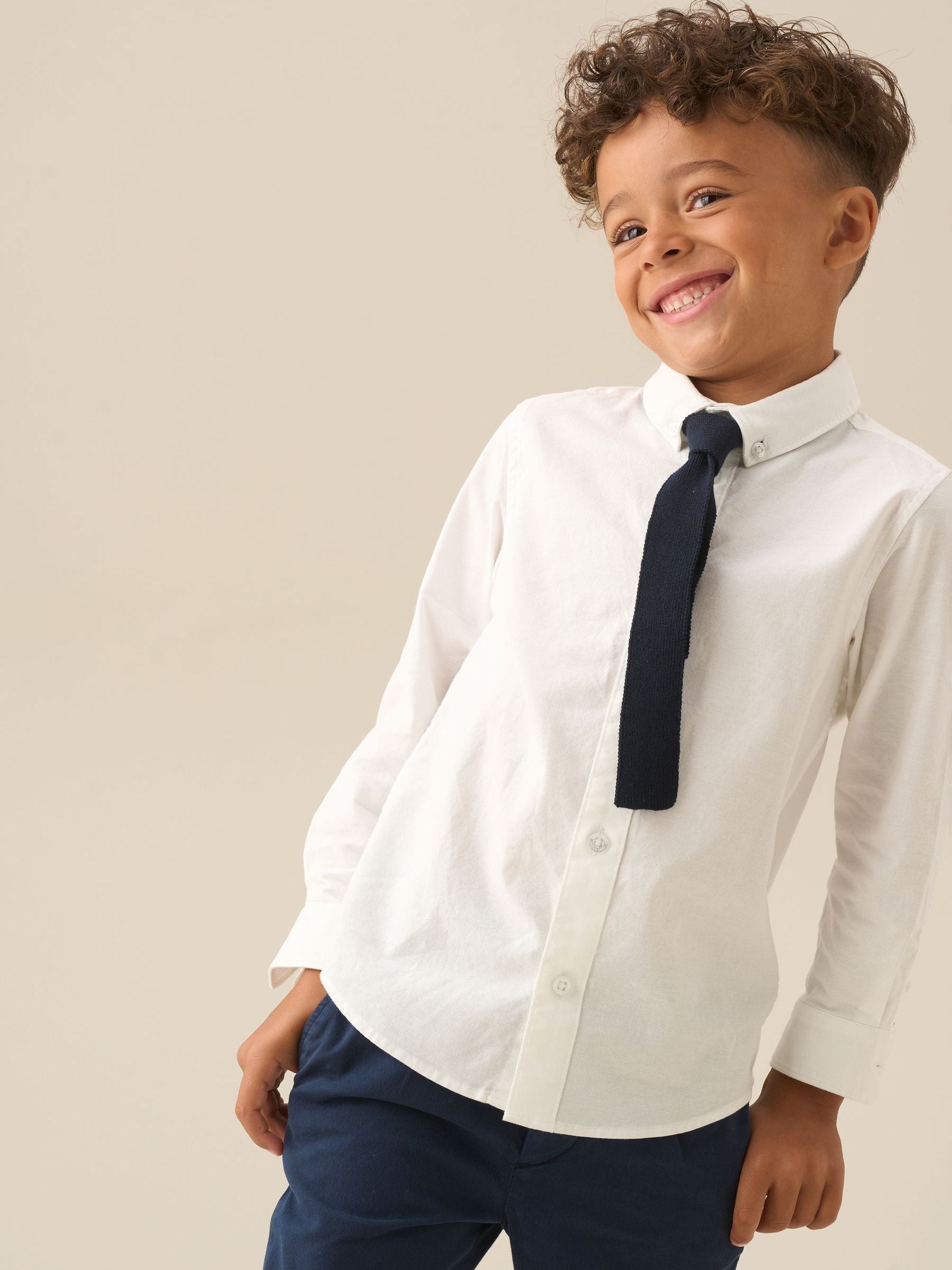 Dsiney Kidz - Angel & Rocket White Oscar Classic Oxford Shirt And Tie Set image 1