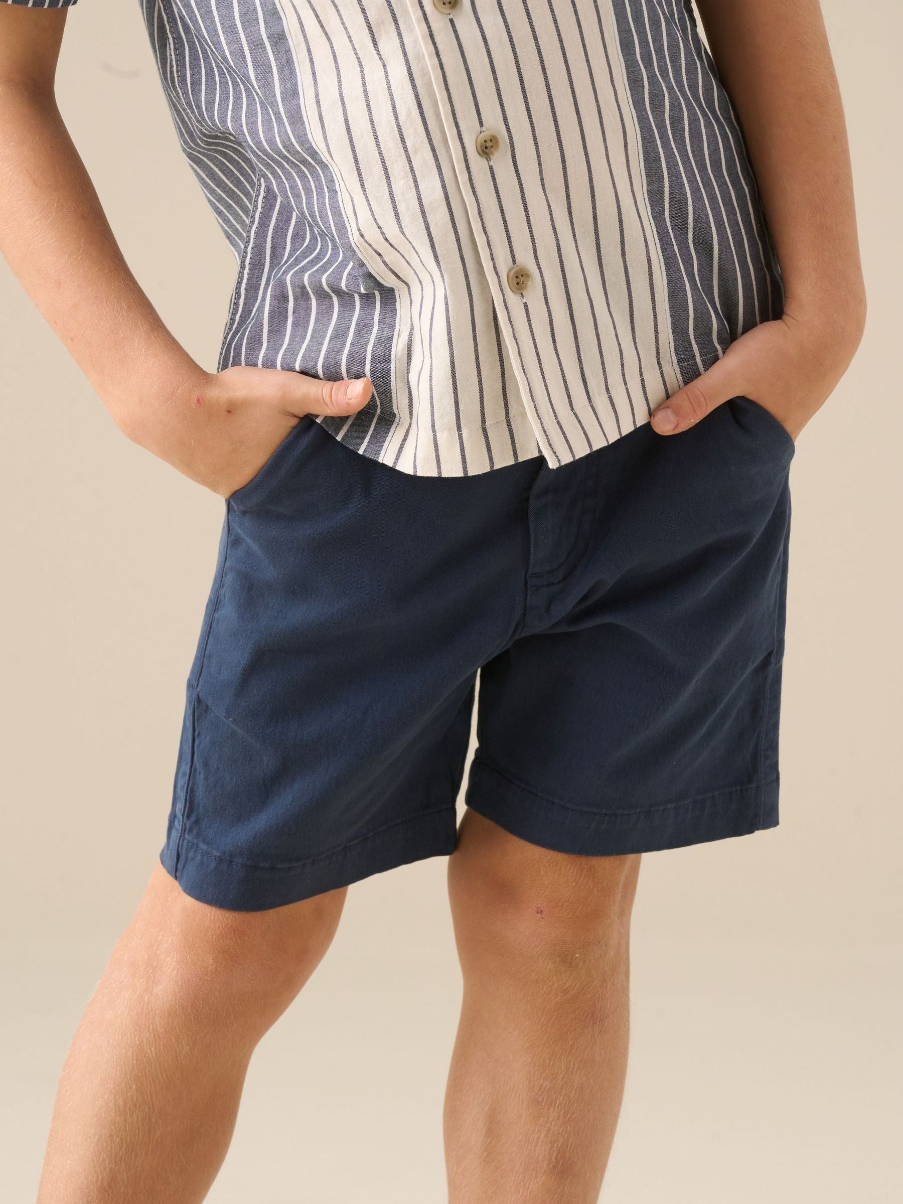 Dsiney Kidz - Angel & Rocket Blue Quinn Navy Chino Shorts image 1