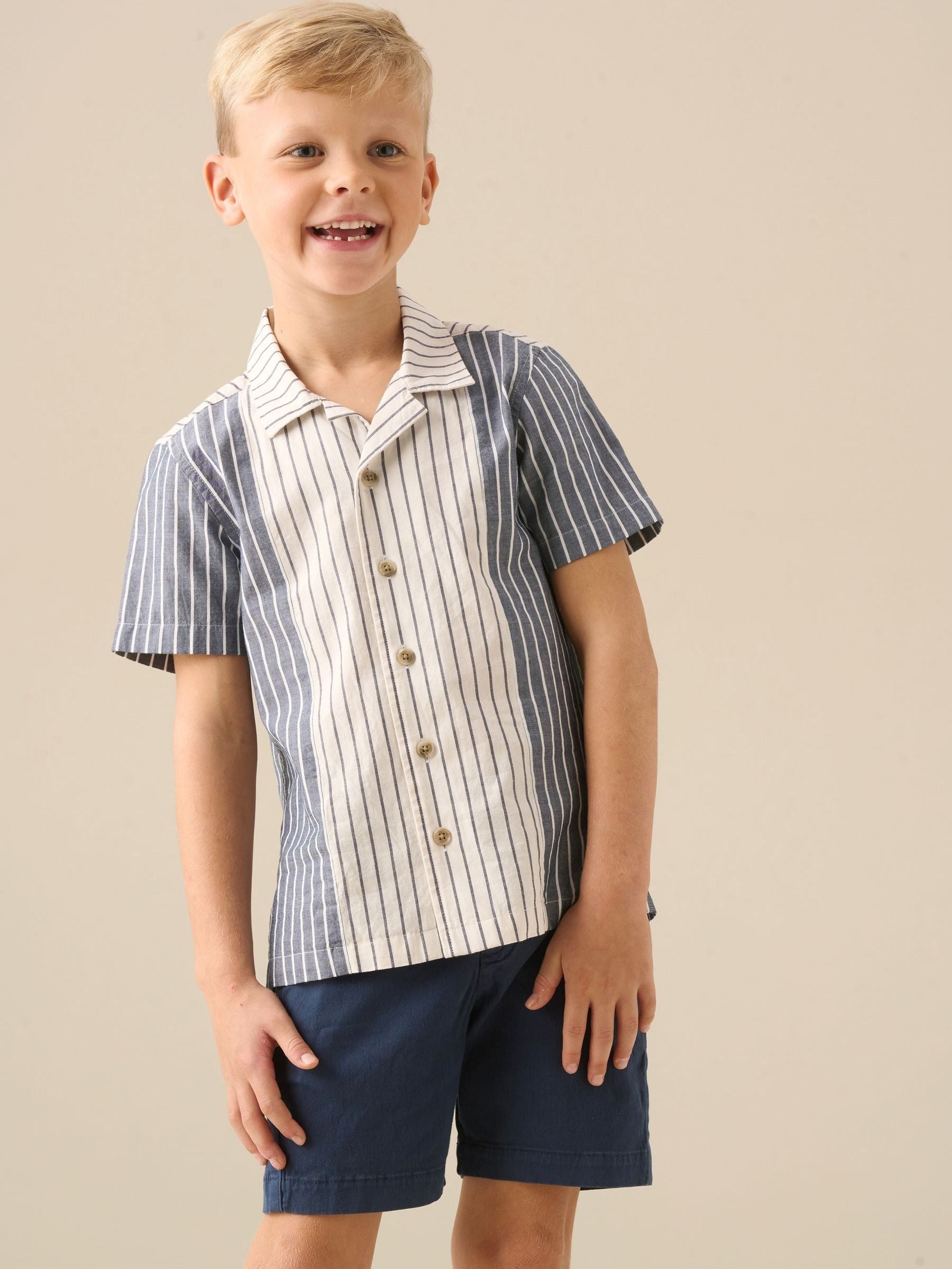 Dsiney Kidz - Angel & Rocket Blue Quinn Navy Chino Shorts image 2