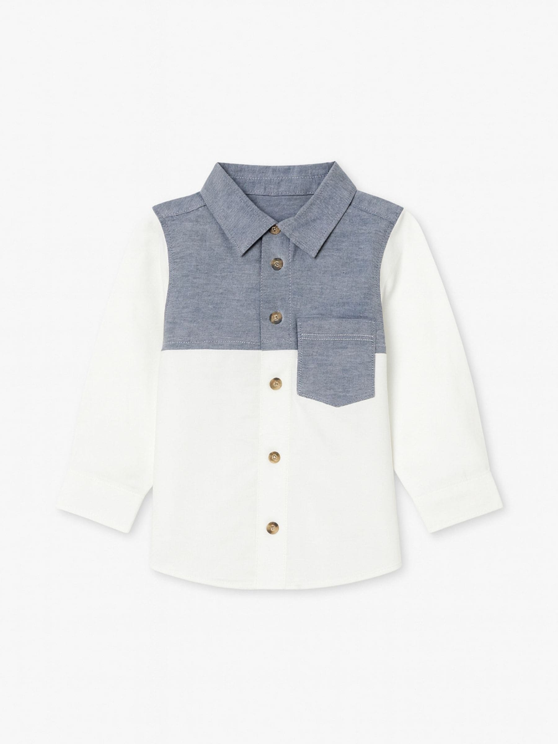Dsiney Kidz - Angel & Rocket Grey Heath Colour Block Oxford Shirt image 4