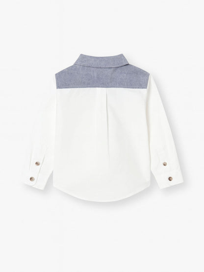 Dsiney Kidz - Angel & Rocket Grey Heath Colour Block Oxford Shirt image 5