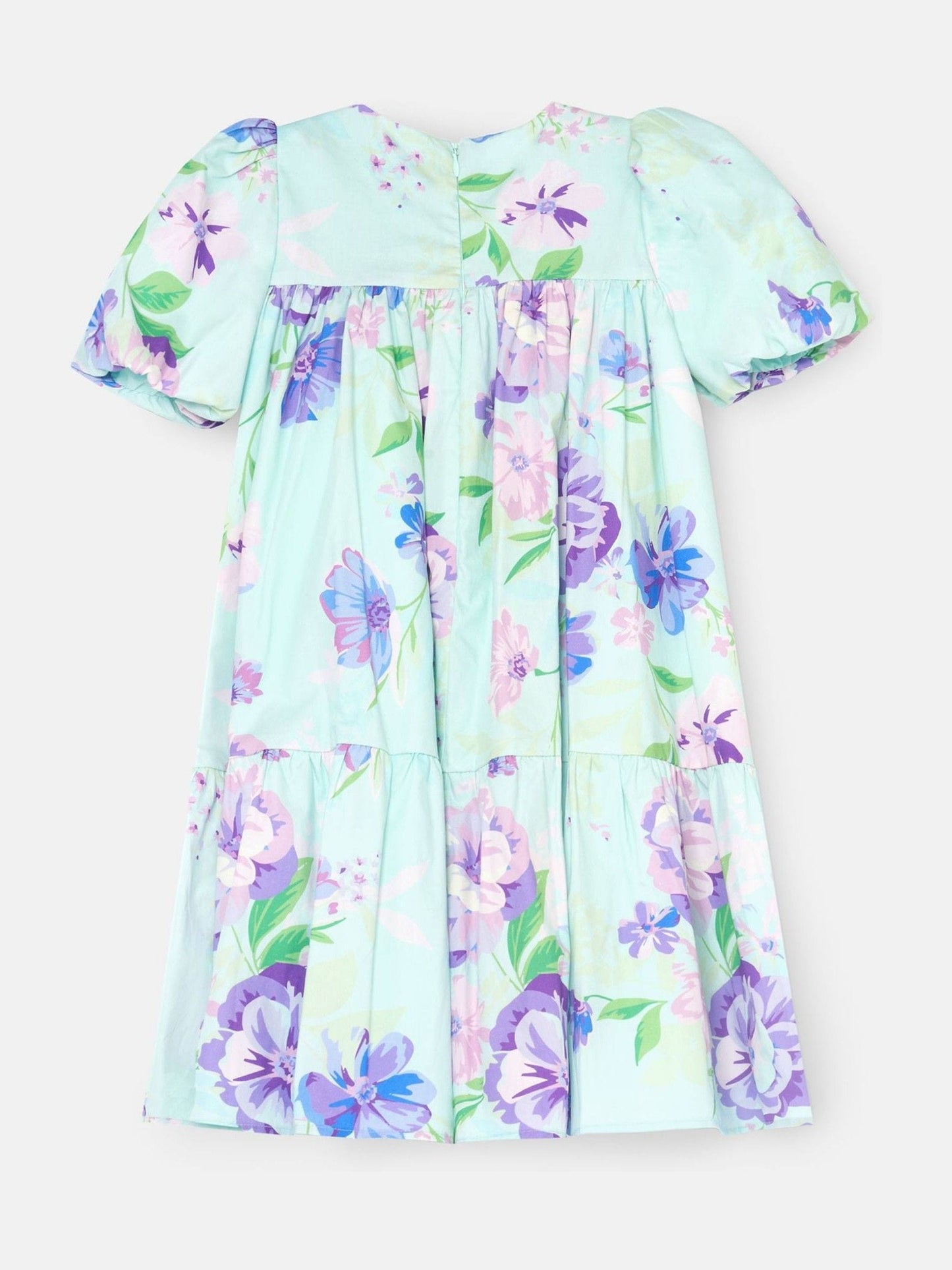 Angel & Rocket Blue Lucia Floral Print Puff Sleeve Dress image 6