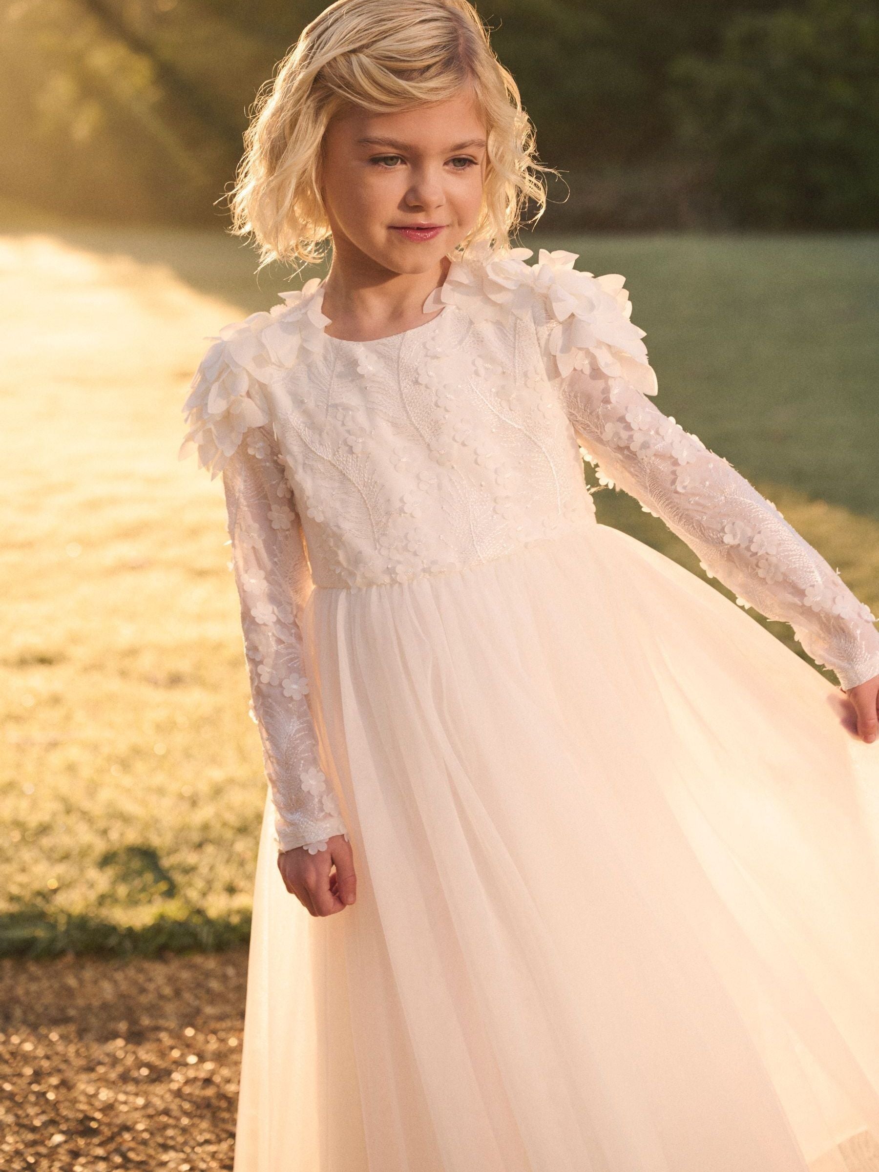 Angel & Rocket White Gabrielle Embellished Mesh Dress image 1
