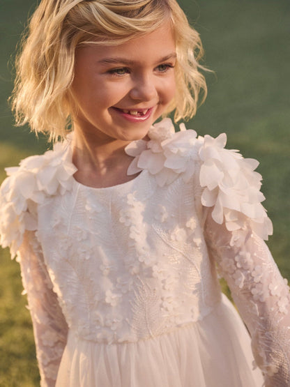 Angel & Rocket White Gabrielle Embellished Mesh Dress image 3