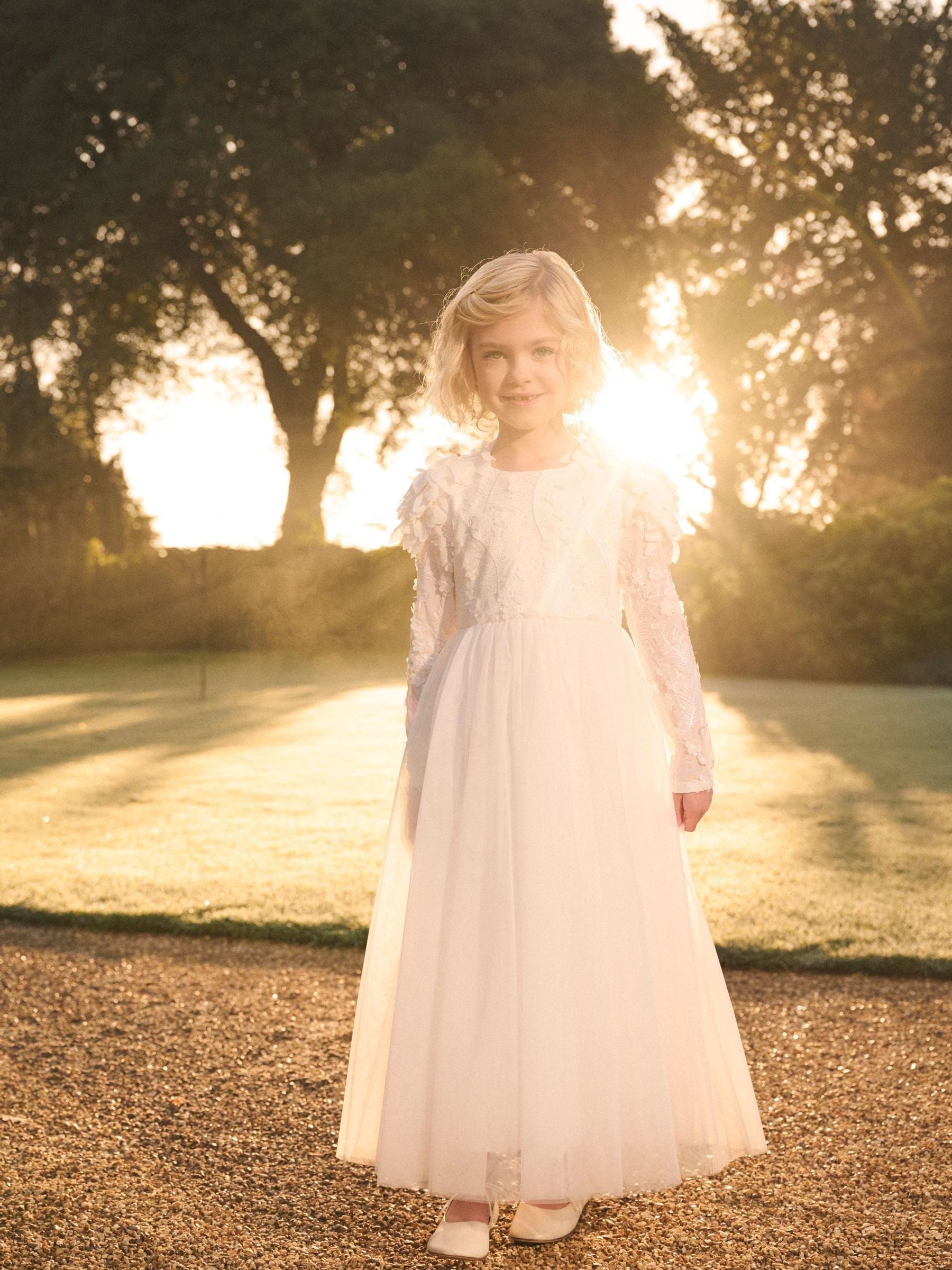 Angel & Rocket White Gabrielle Embellished Mesh Dress image 4