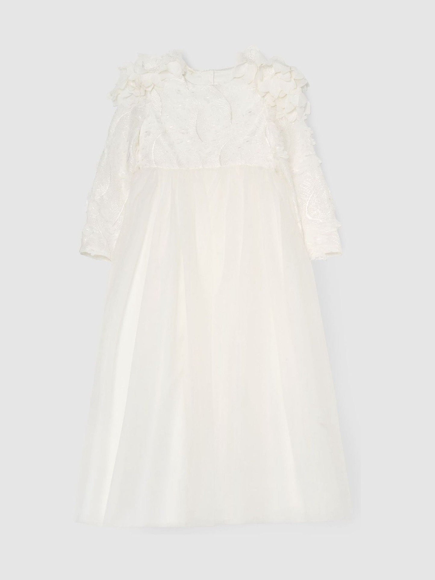 Angel & Rocket White Gabrielle Embellished Mesh Dress image 5