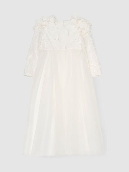 Angel & Rocket White Gabrielle Embellished Mesh Dress image 5