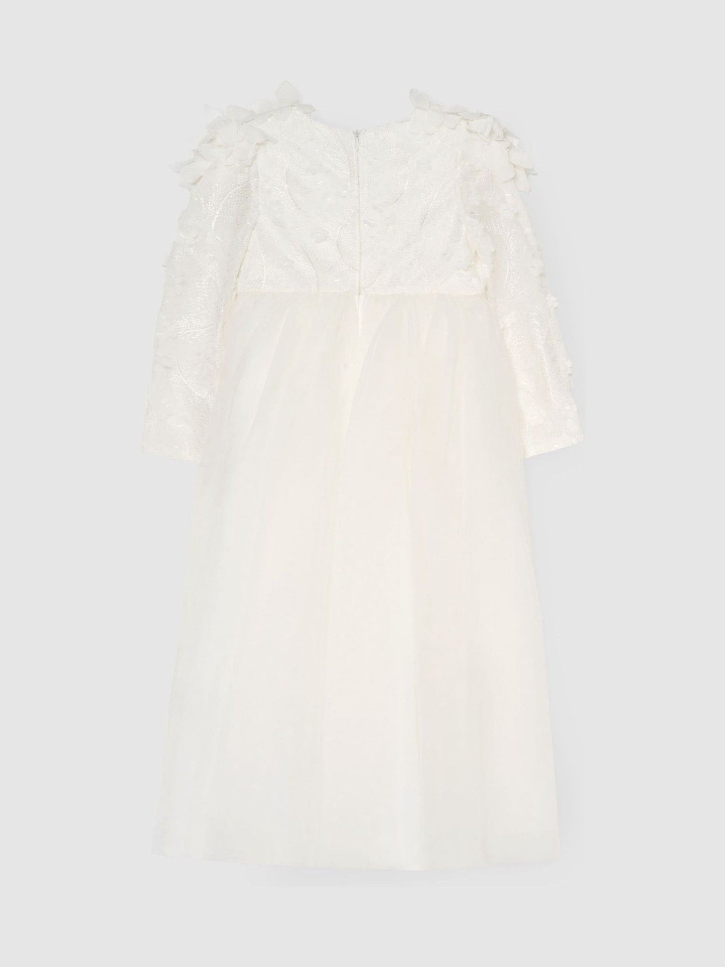 Angel & Rocket White Gabrielle Embellished Mesh Dress image 6