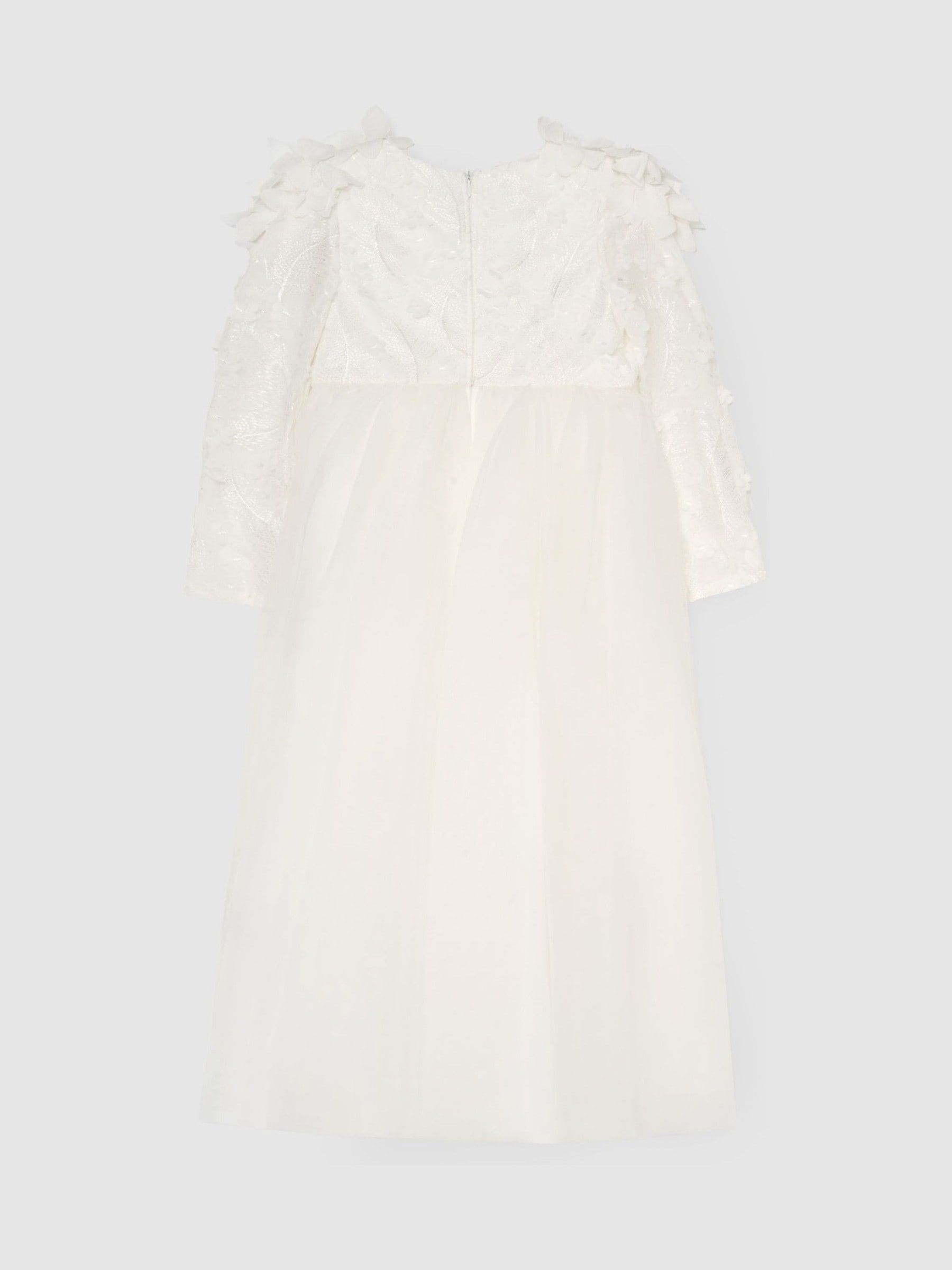 Angel & Rocket White Gabrielle Embellished Mesh Dress image 6
