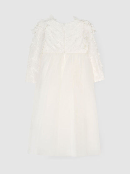 Angel & Rocket White Gabrielle Embellished Mesh Dress image 6