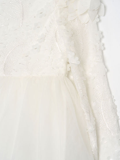 Angel & Rocket White Gabrielle Embellished Mesh Dress image 7
