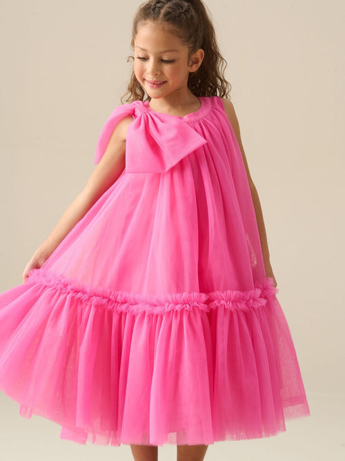 Dsiney Kidz - Angel & Rocket Pink Talullah Bow Shoulder Tulle Dress image 1