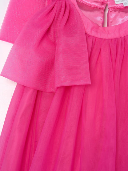 Angel & Rocket Pink Talullah Bow Shoulder Tulle Dress image 6