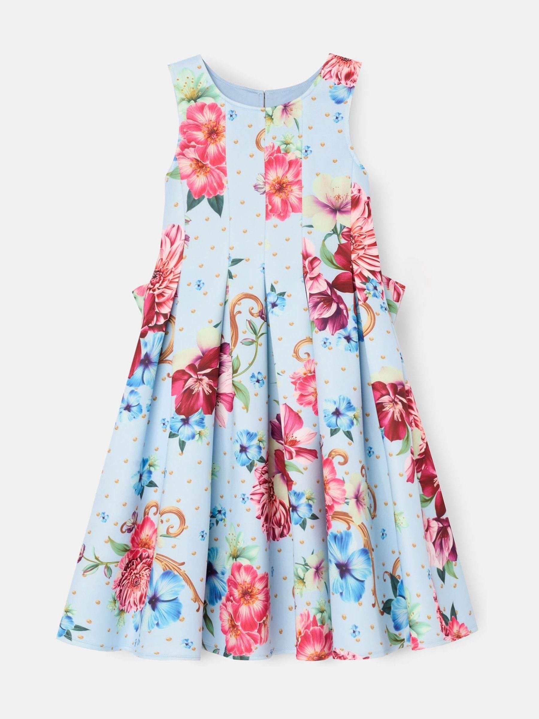 Angel & Rocket Blue Lola Pleated Fitted Dress image 5