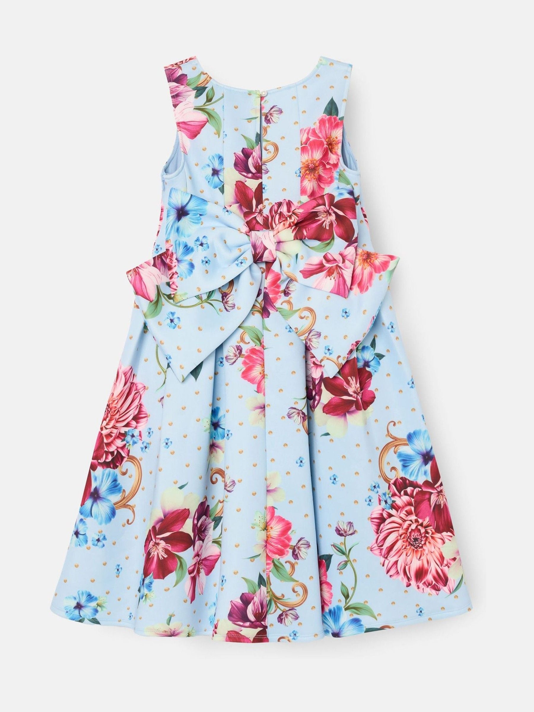 Angel & Rocket Blue Lola Pleated Fitted Dress image 6
