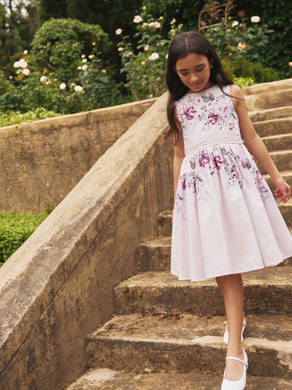 Angel & Rocket Pink Elisa Print Bow Waist Dress image 11