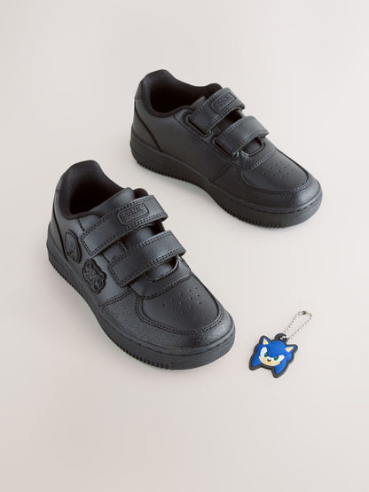 Black Sonic Touch Fastening School Shoes image 2