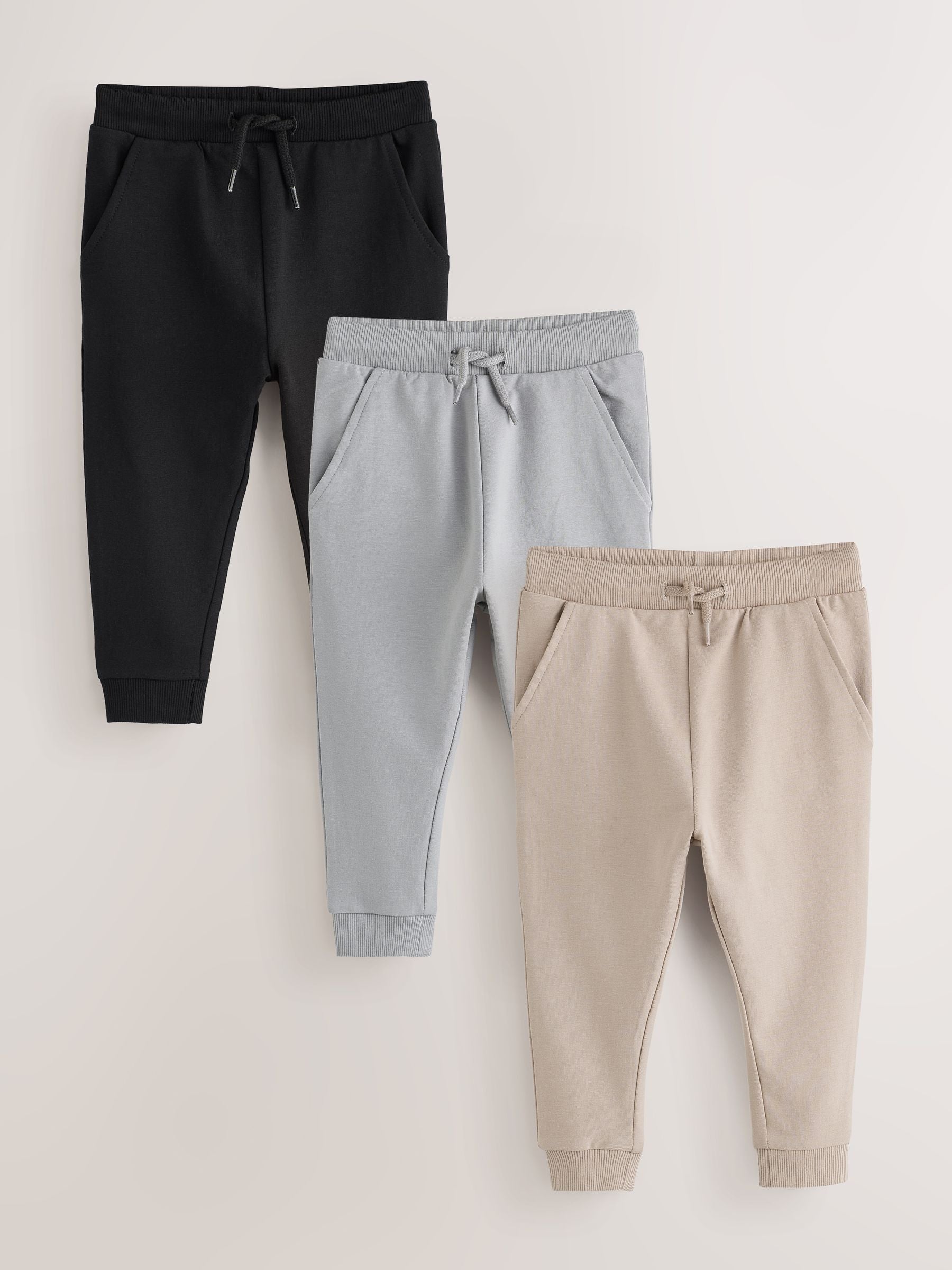 Dsiney Kidz - Black/Grey Super Skinny Joggers 3 Pack (3mths-7yrs) image 1