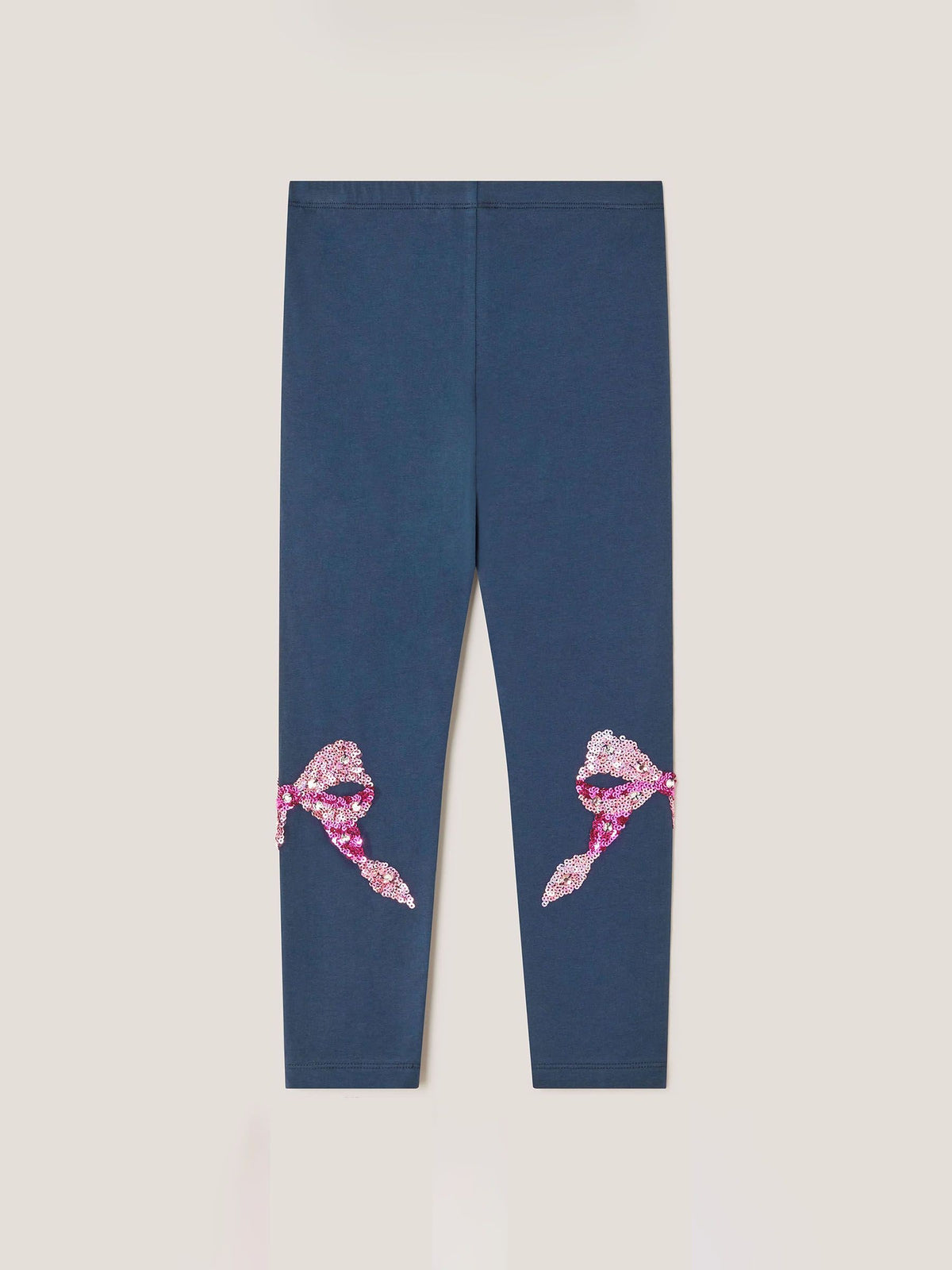 Monsoon Blue Sequin Bow Leggings image 2