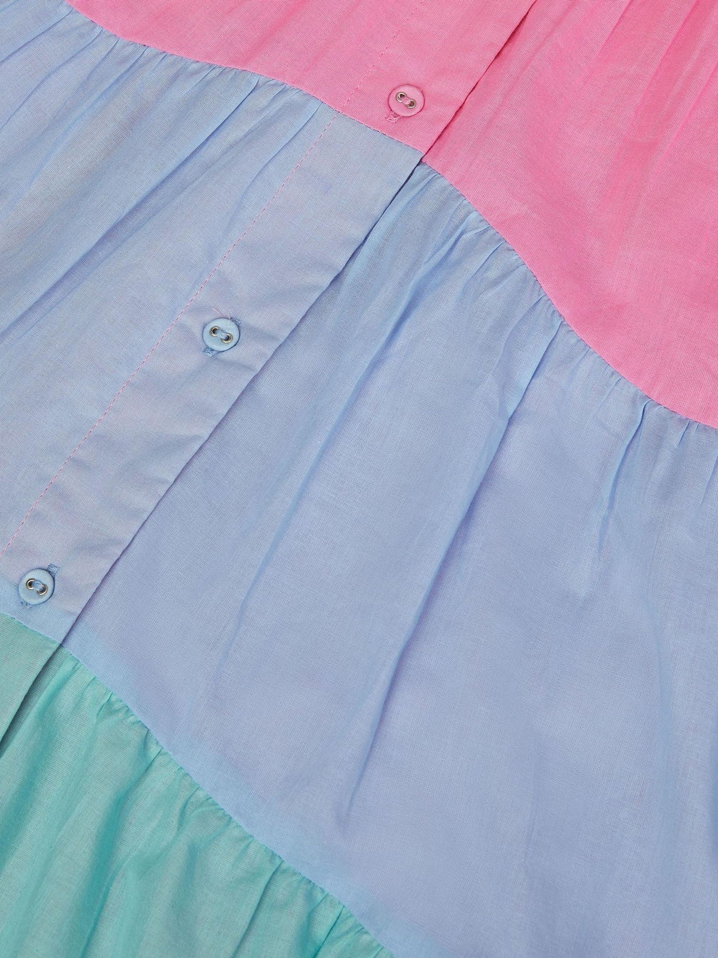 Monsoon Pink Strappy Colour Block Sun Dress image 3