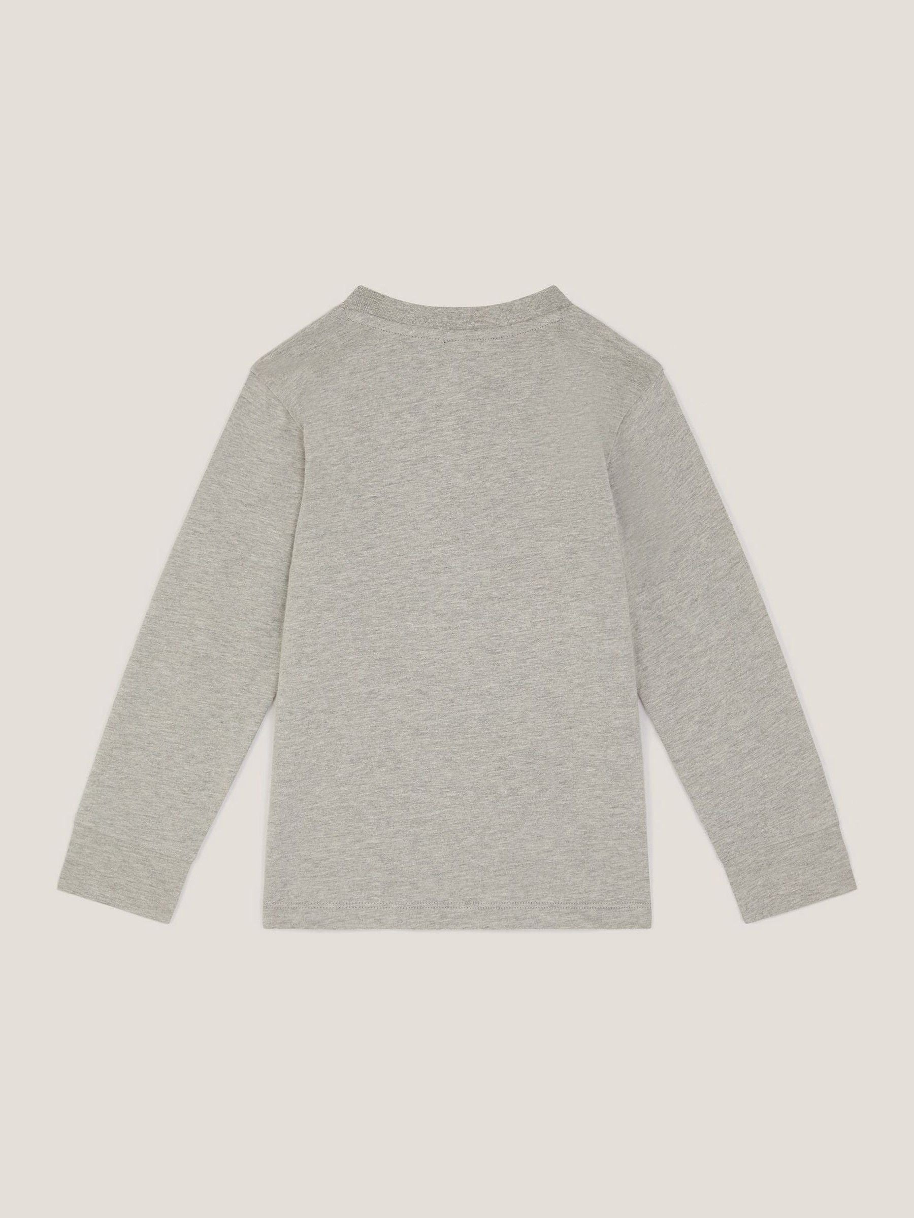 Dsiney Kidz - Monsoon Grey Snowboard Dinosaur Long Sleeve Top image 2