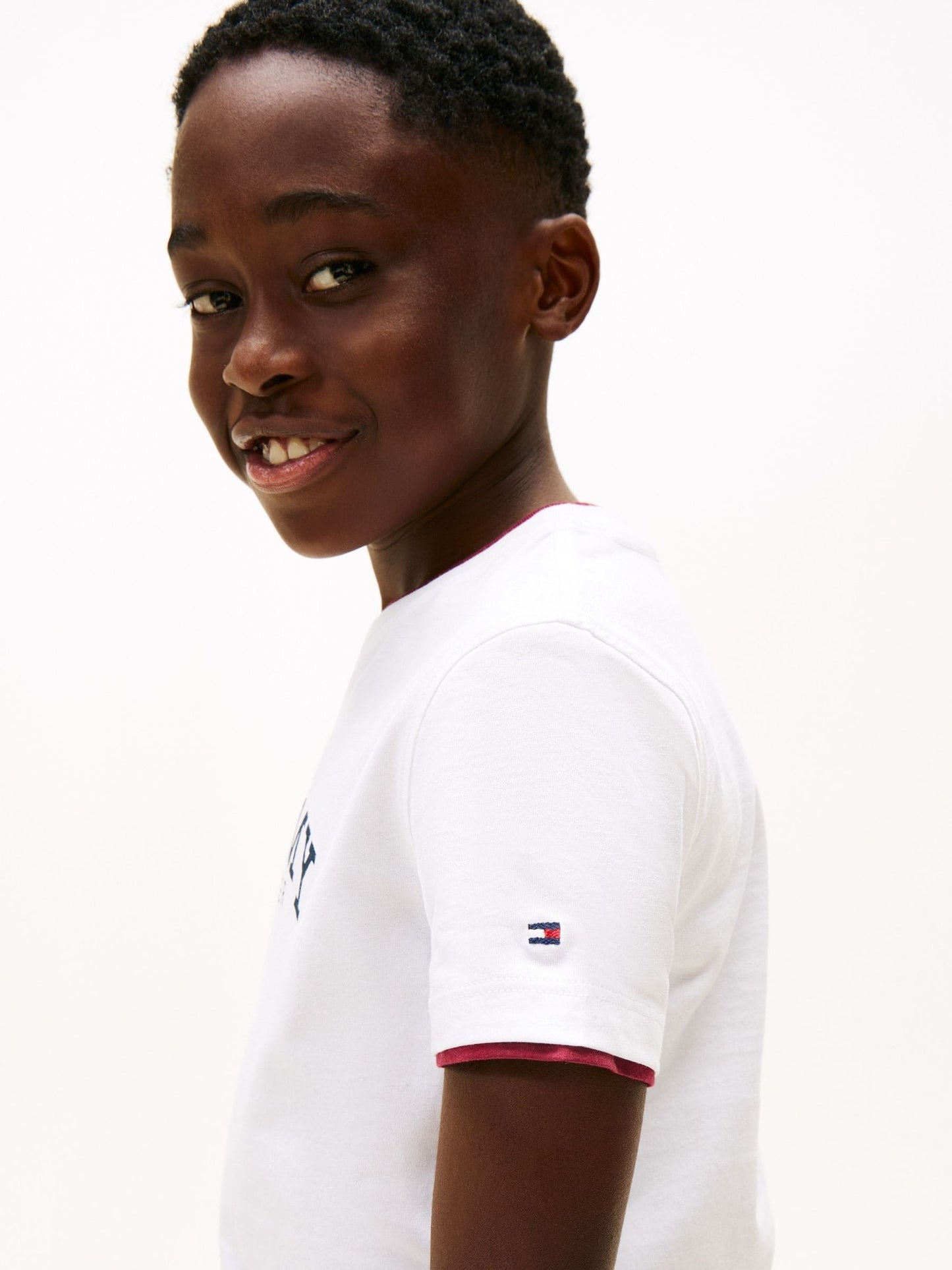 Dsiney Kidz - Tommy Hilfiger White Logo Print T-Shirt image 4