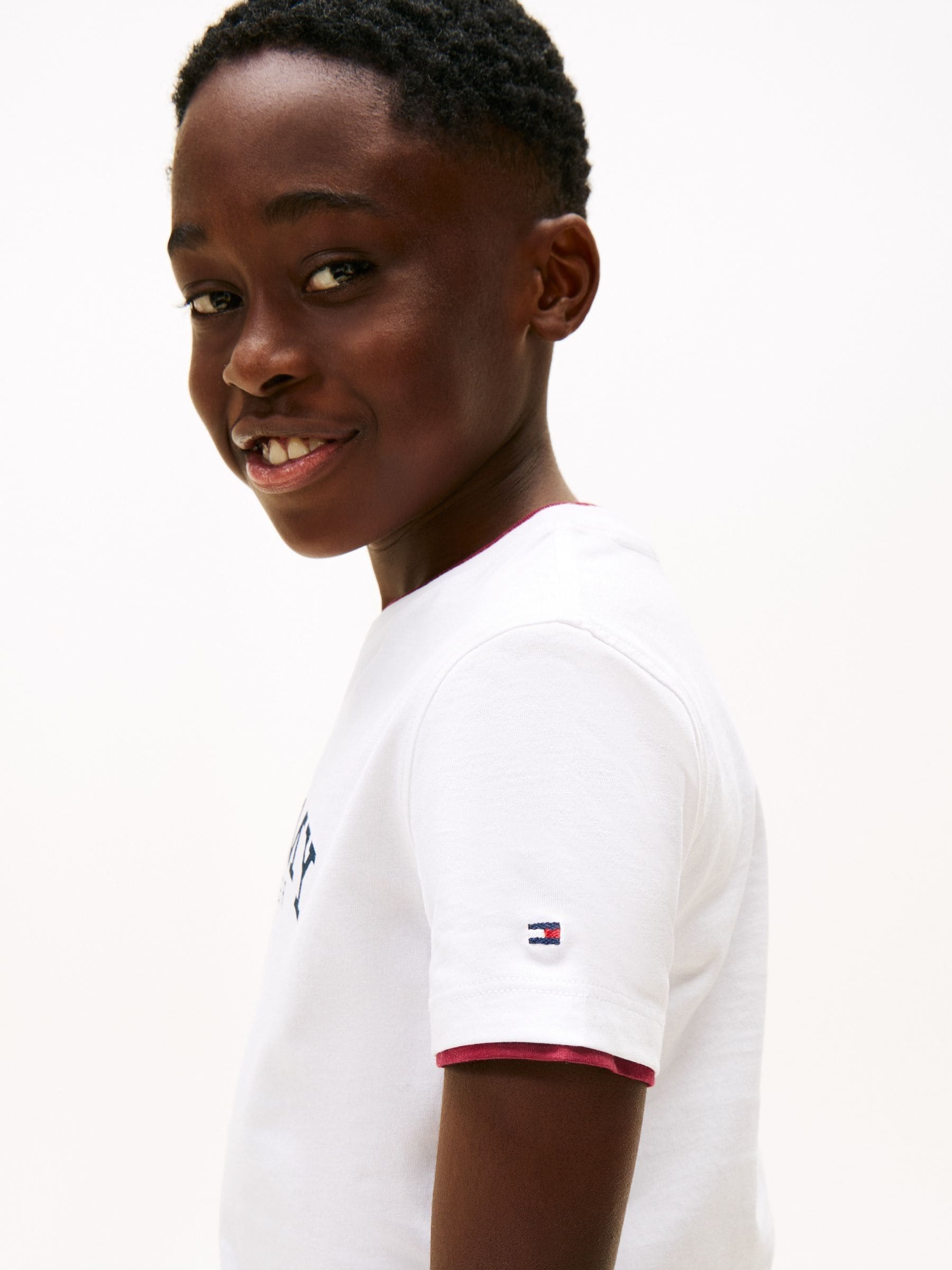 Dsiney Kidz - Tommy Hilfiger White Logo Print T-Shirt image 4