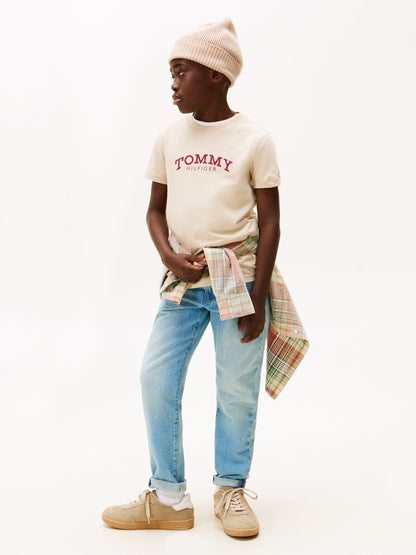 Tommy Hilfiger Brown Logo Print T-Shirt image 2