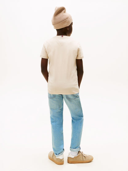 Tommy Hilfiger Brown Logo Print T-Shirt image 3